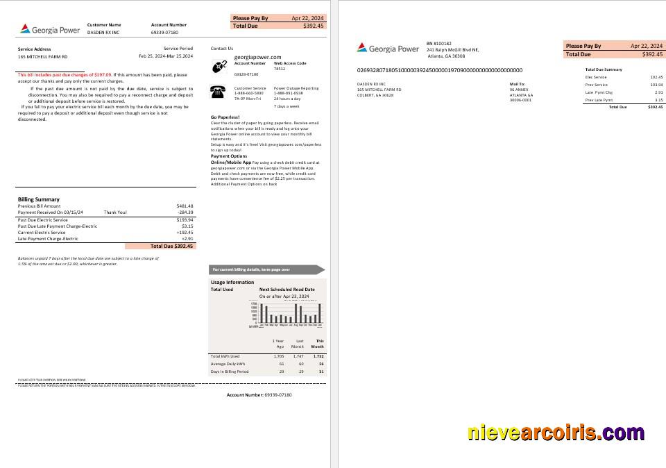 USA Georgia Power business utility new brand bill